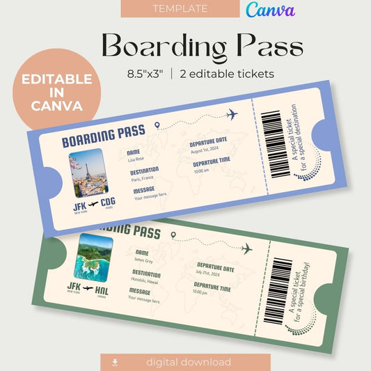 FREE Canva Template │ Boarding Pass