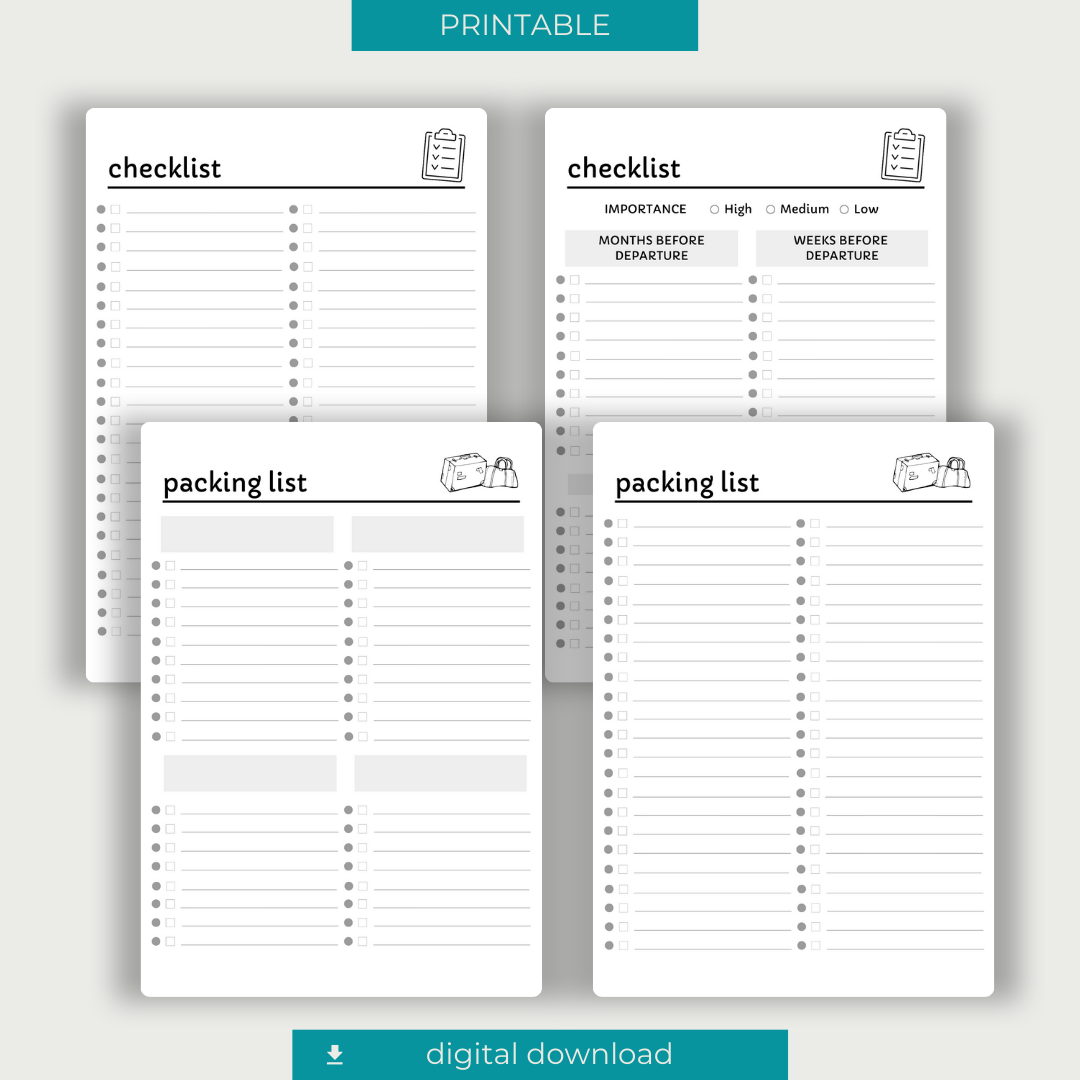 Travel Planner Printable