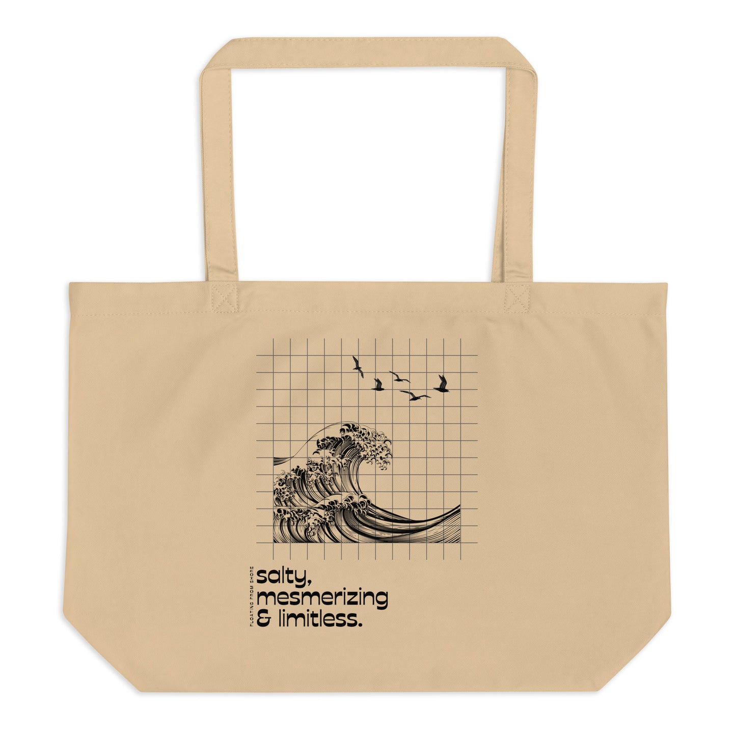 Salty, Mesmerizing & Limitless │ Beige & Noir │ Grand Tote Bag