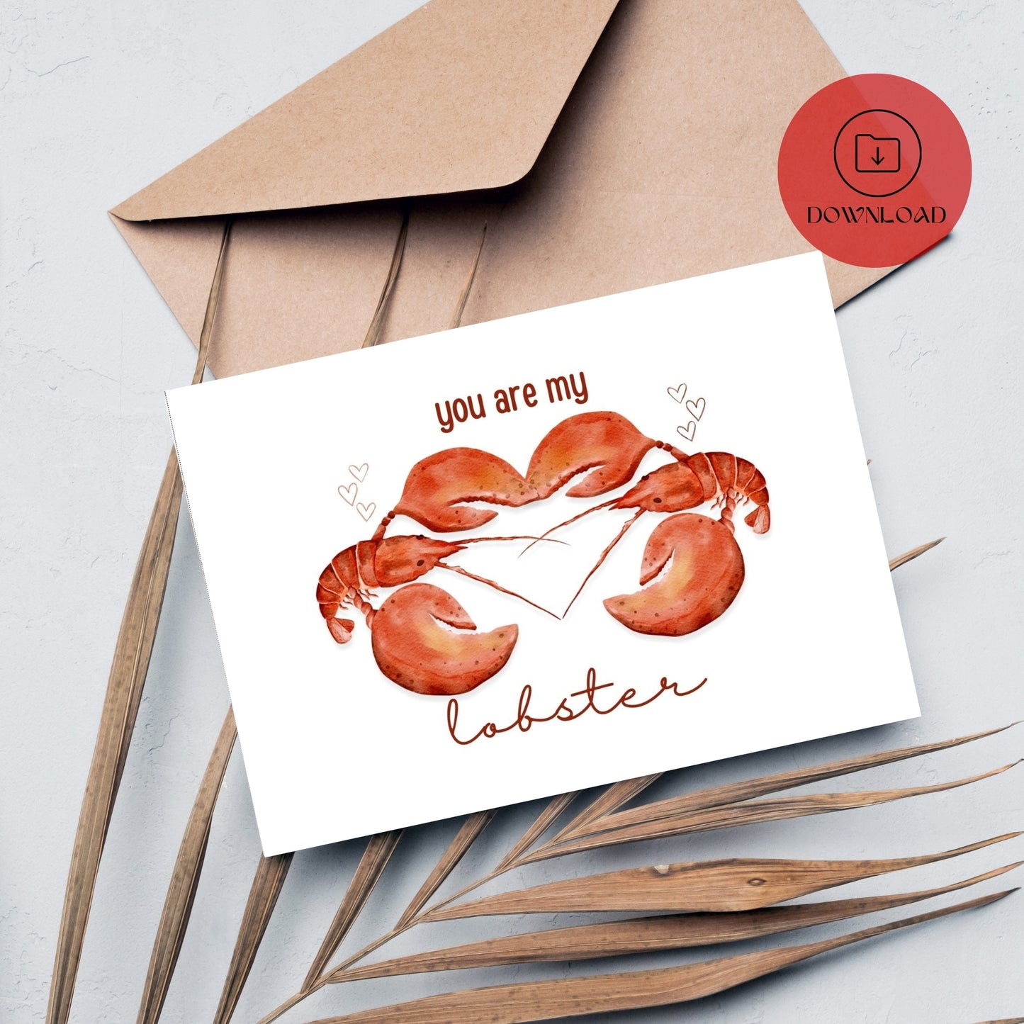 You Are My Lobster Carte Imprimable