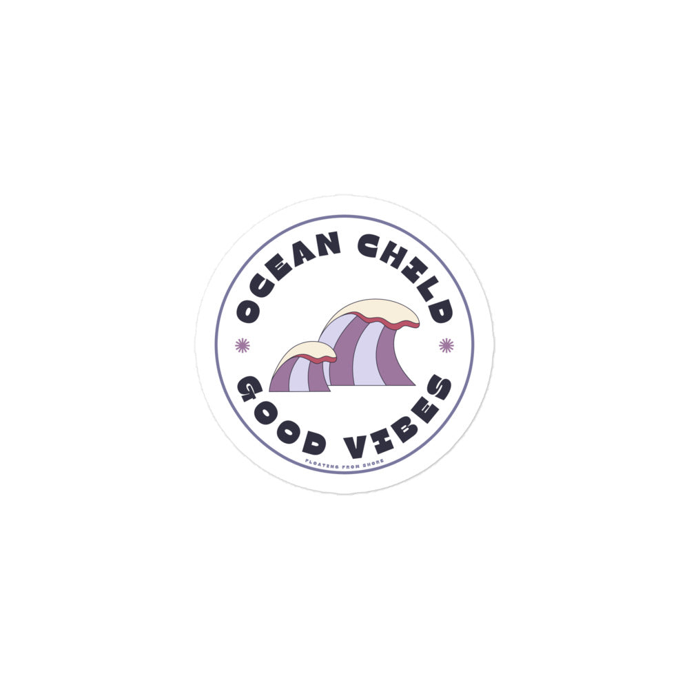 Ocean Child Good Vibes Purple groovy purple waves