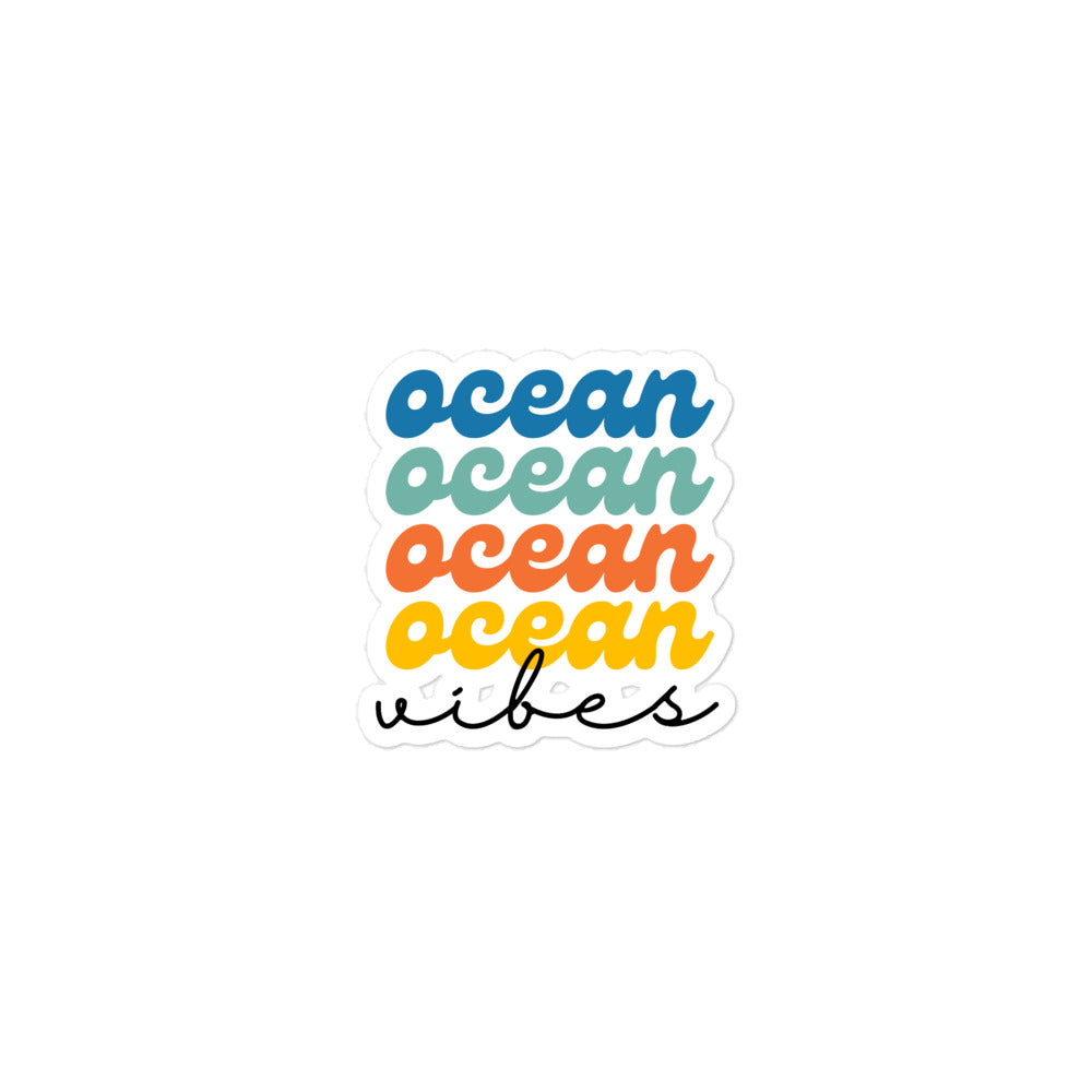 Retro Ocean Vibes Sticker