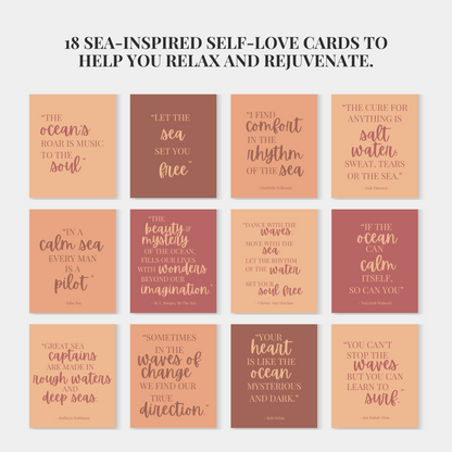 Printable Sea-Inspired Self-Love Cards │ Sunset