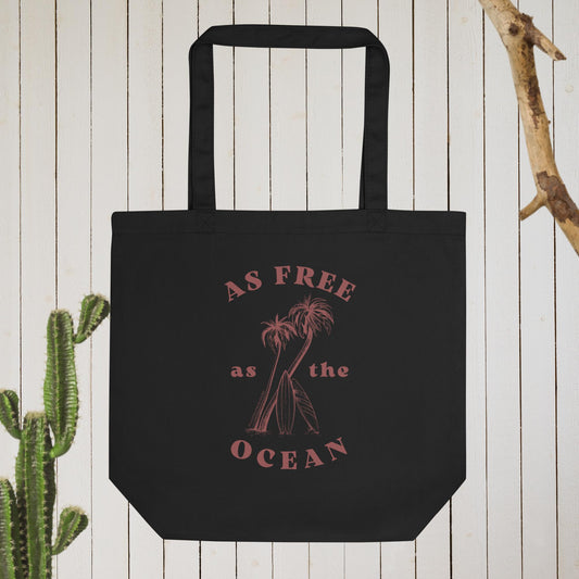 As Free As The Ocean Rust Tote Bag