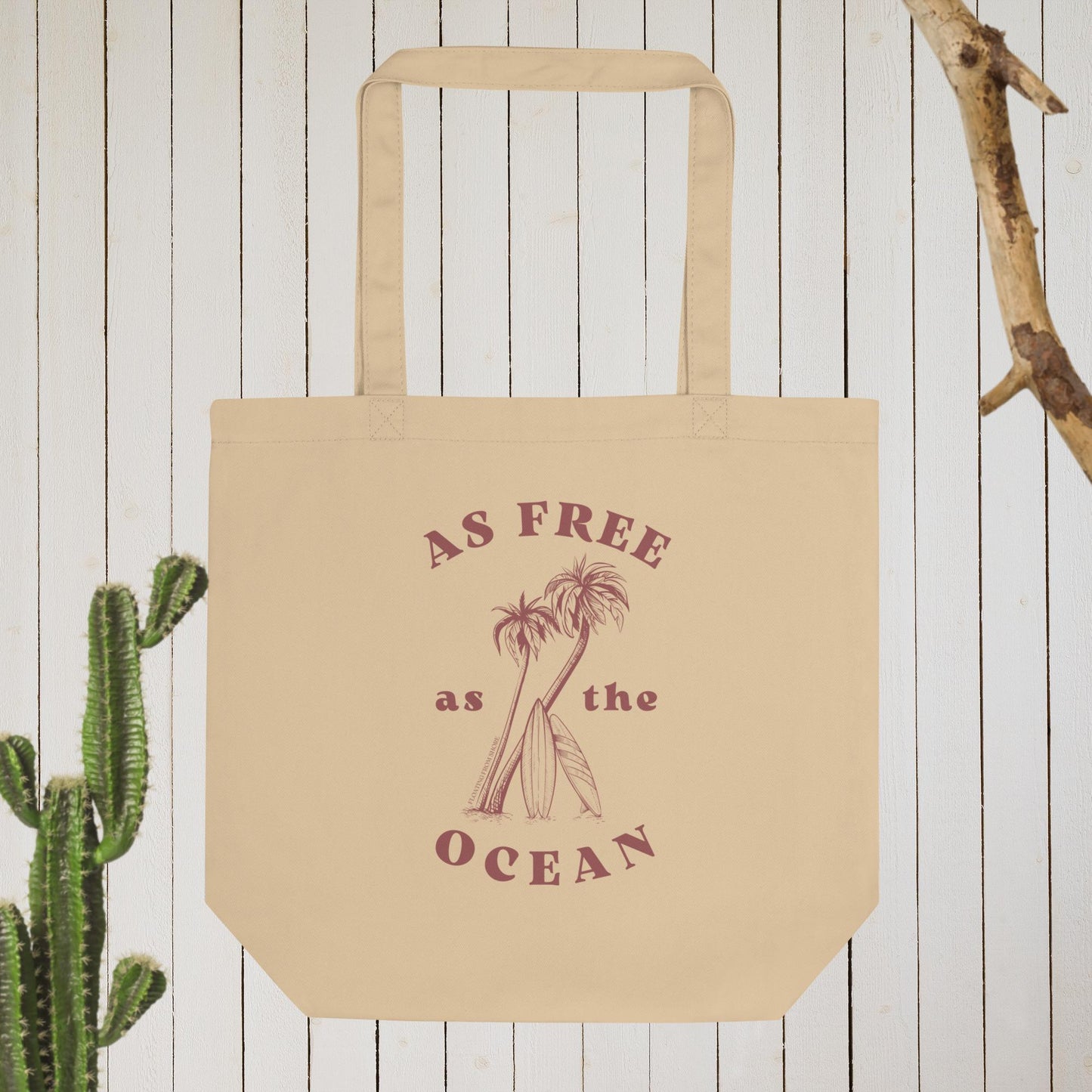 As Free As The Ocean Rust Tote Bag