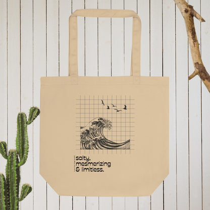 Salty, Mesmerizing & Limitless Beige Tote Bag