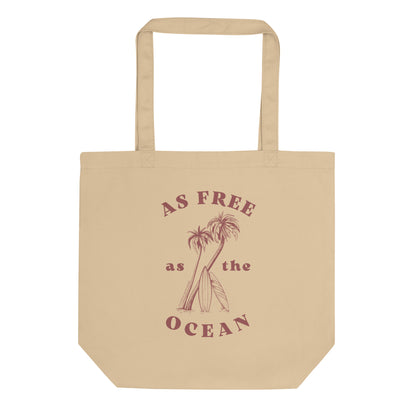 As Free As The Ocean Rust Tote Bag