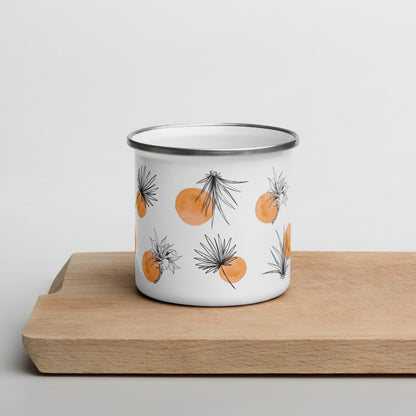 Palm Leaves Enamel Mug