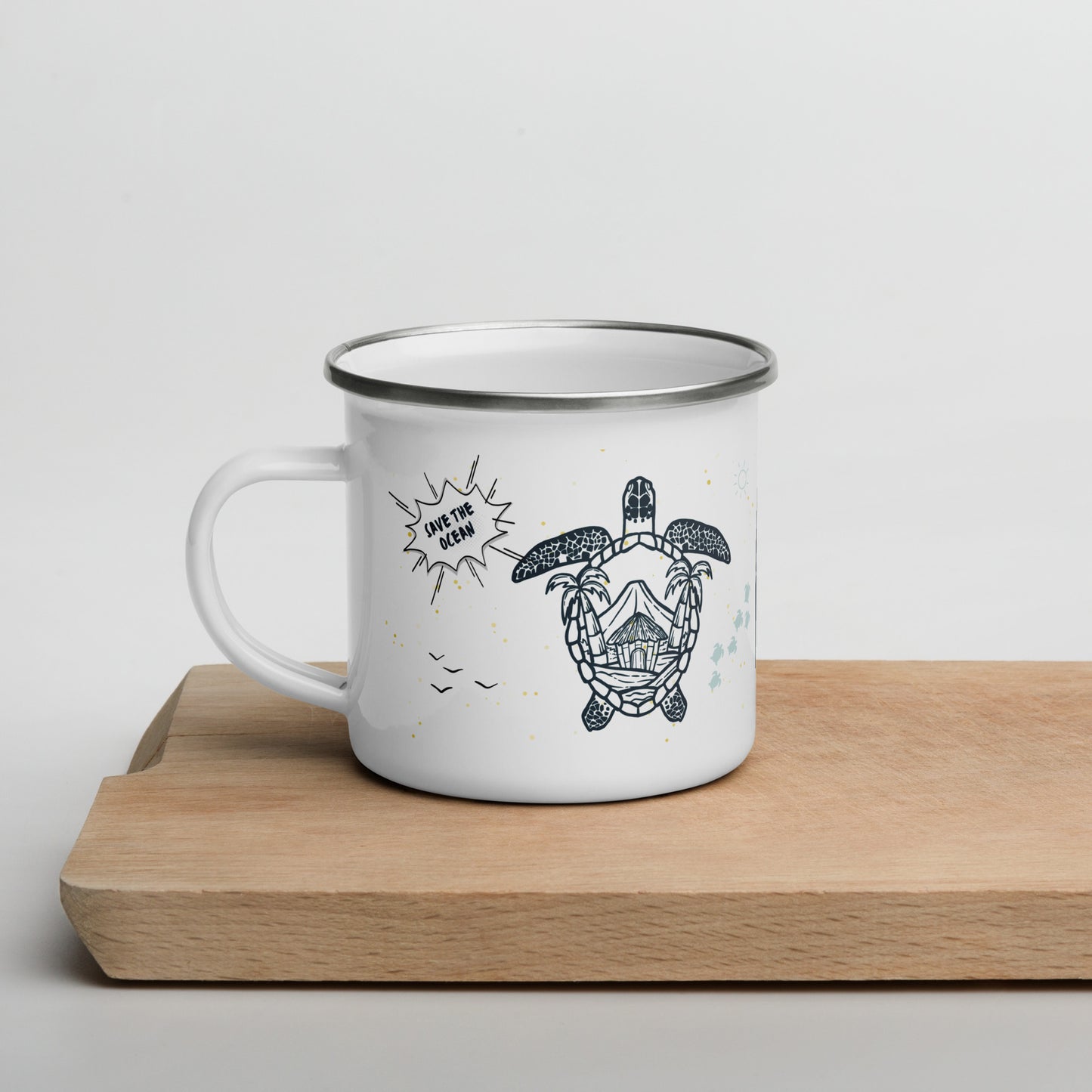 Save The Turtles Enamel Mug