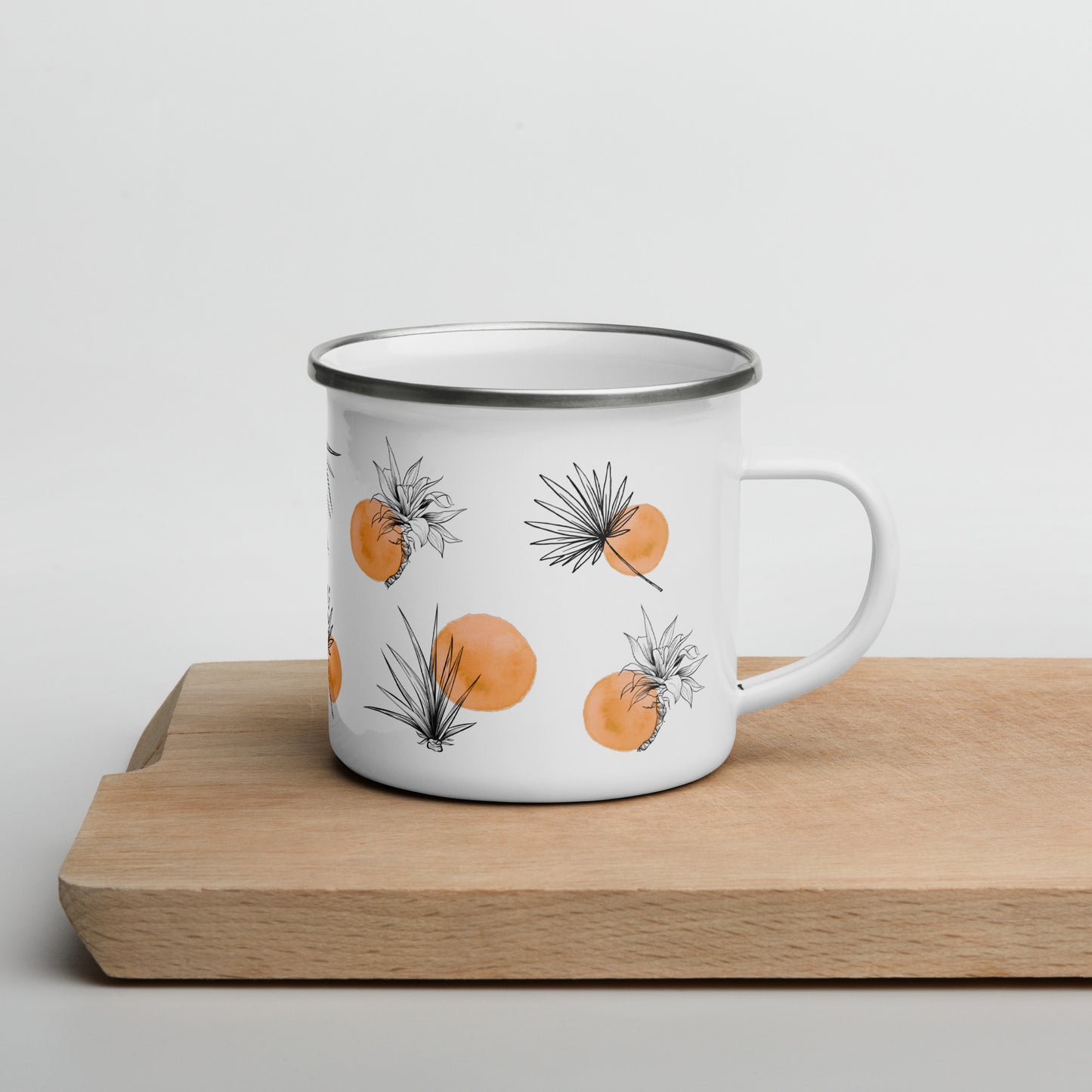 Palm Leaves Enamel Mug