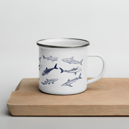 Sharks Enamel Mug