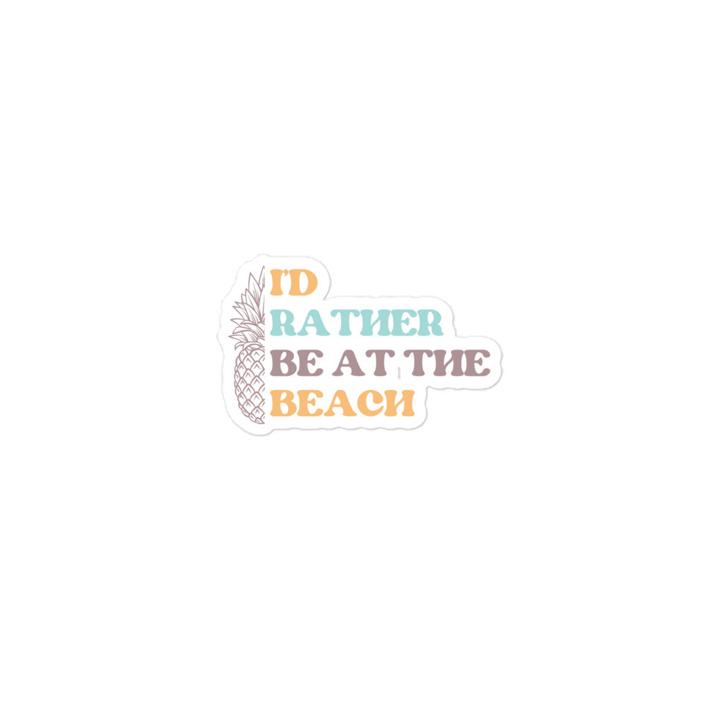 I'd Rather Be at the Beach Sticker