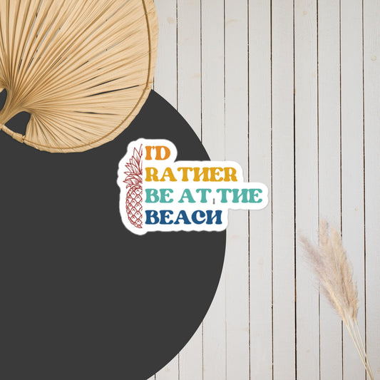 I'd Rather Be at the Beach Retro Stickers