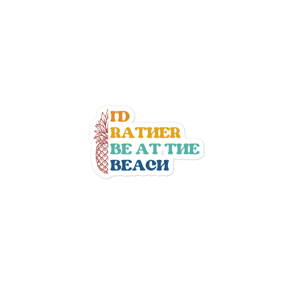 I'd Rather Be at the Beach Retro Stickers