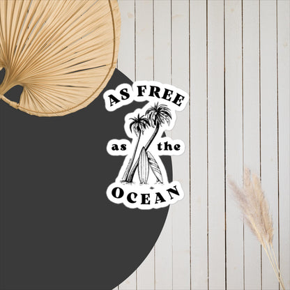 As Free As The Ocean Sticker