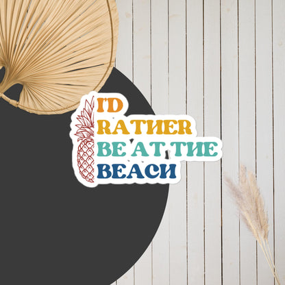 I'd Rather Be at the Beach Retro Stickers