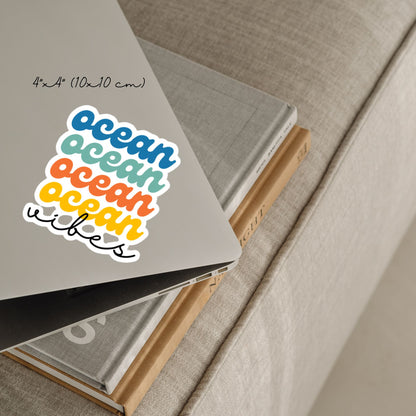 Retro Ocean Vibes Sticker