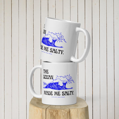 The Ocean Made Me Salty Ceramic Mug