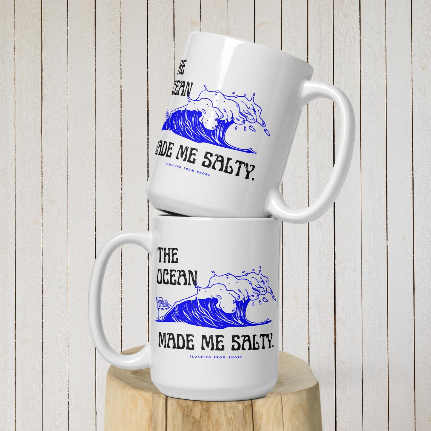 The Ocean Made Me Salty Ceramic Mug