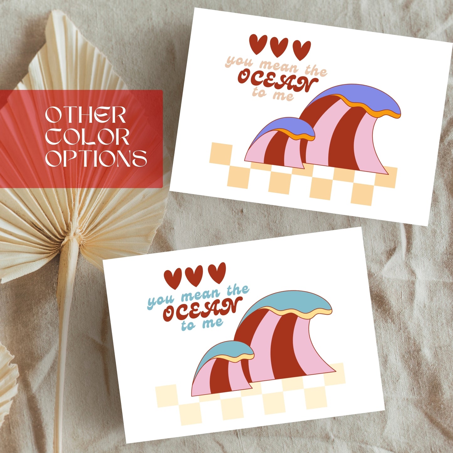 You Mean the Ocean to Me │ Carte de Saint-Valentin Imprimable