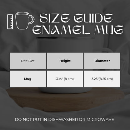 size guide enamel mug