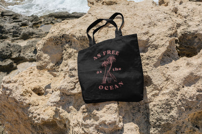 As Free As The Ocean Rust Tote Bag