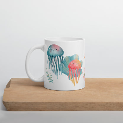 Méduse Aquarelle Tasse Céramique