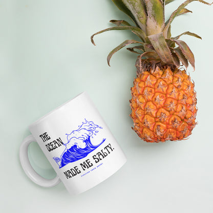 The Ocean Made Me Salty Ceramic Mug