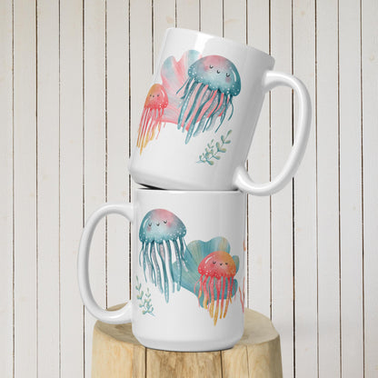 Méduse Aquarelle🪼│ Mug Céramique